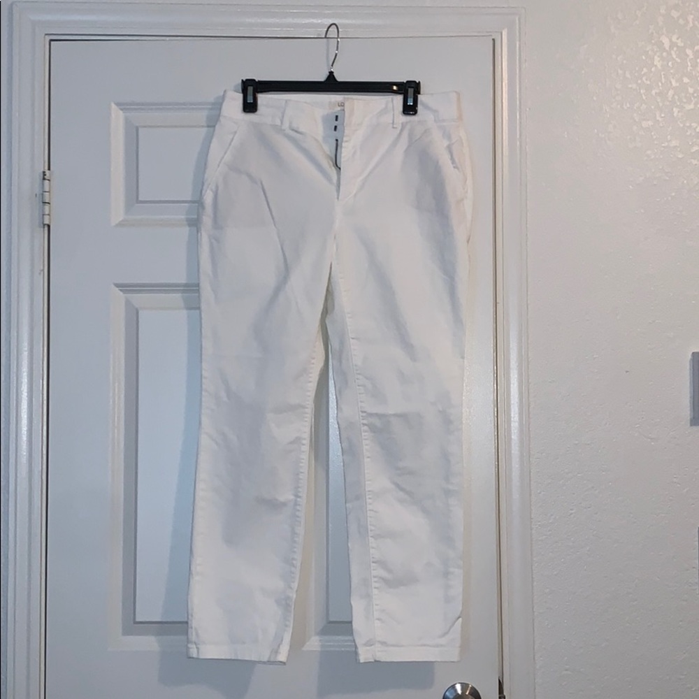 LOFT • Slim White Pants • NWOT